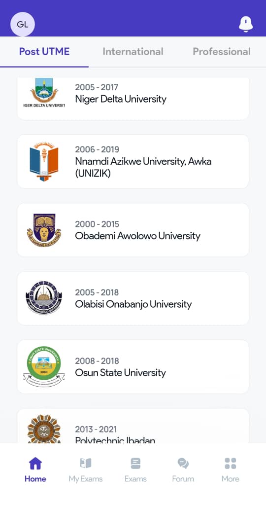 OAU Post-UTME Past Questions