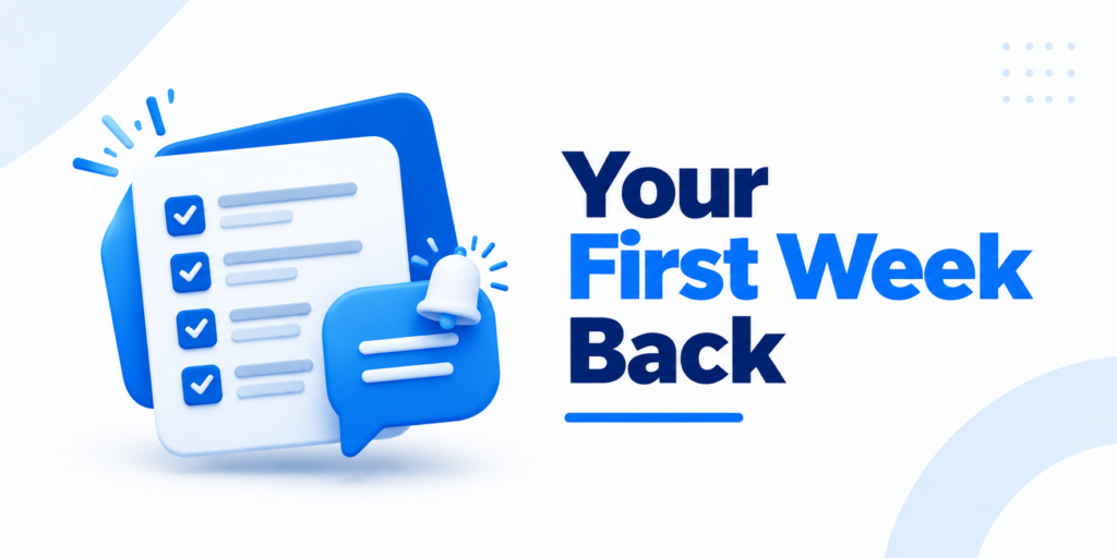 What to Do in Your First Week Back